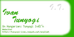 ivan tunyogi business card